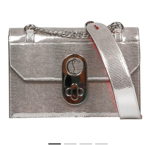 Christian Louboutin Elisa small calf bag. Metallic silver. - Picture 14 of 16